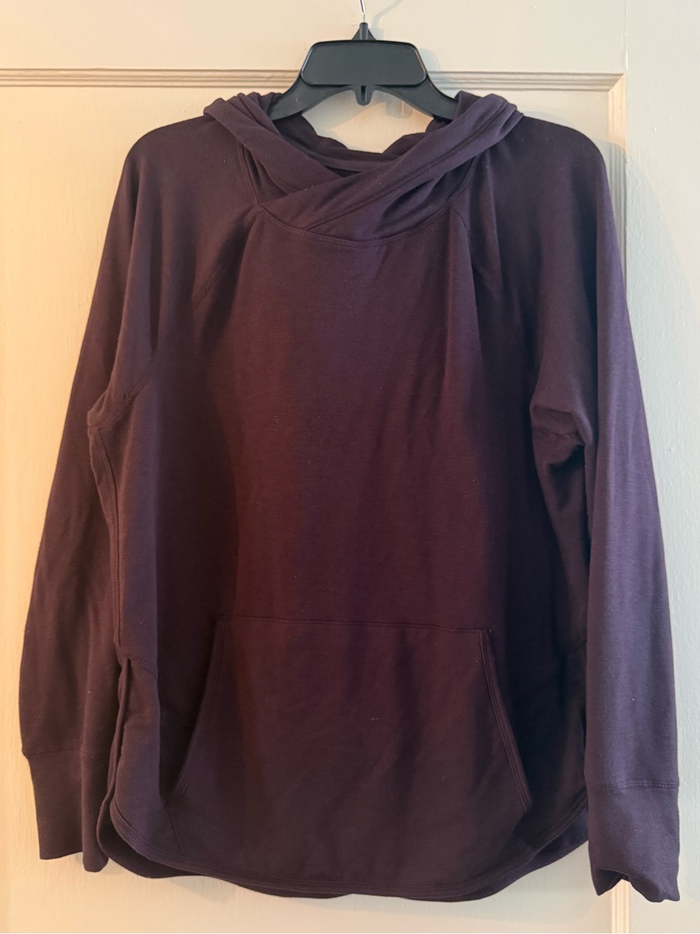 Yogalicious Plum Crossover Hooded Pullover